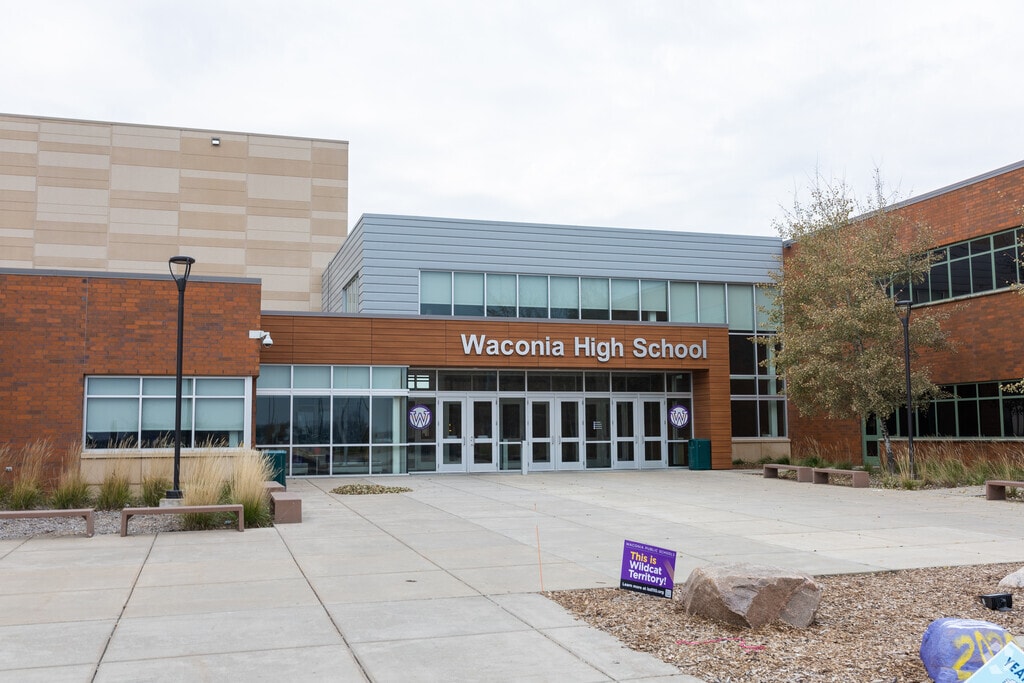 Waconia High School is located in western Waconia.