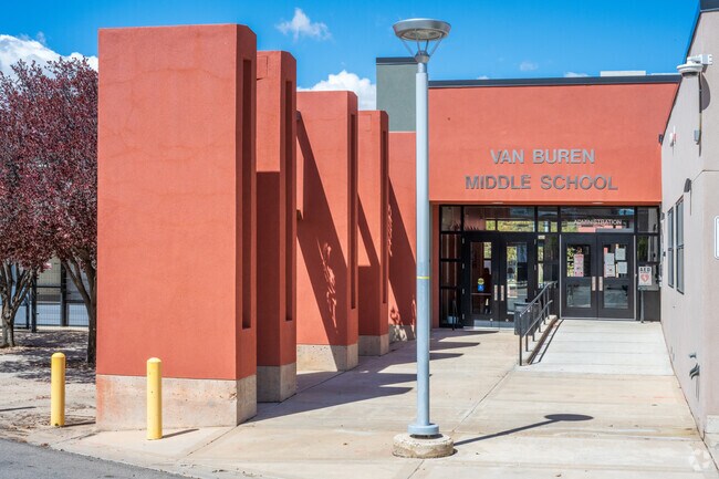 Van Buren Middle School is found on the community's west side in Trumbull Village.