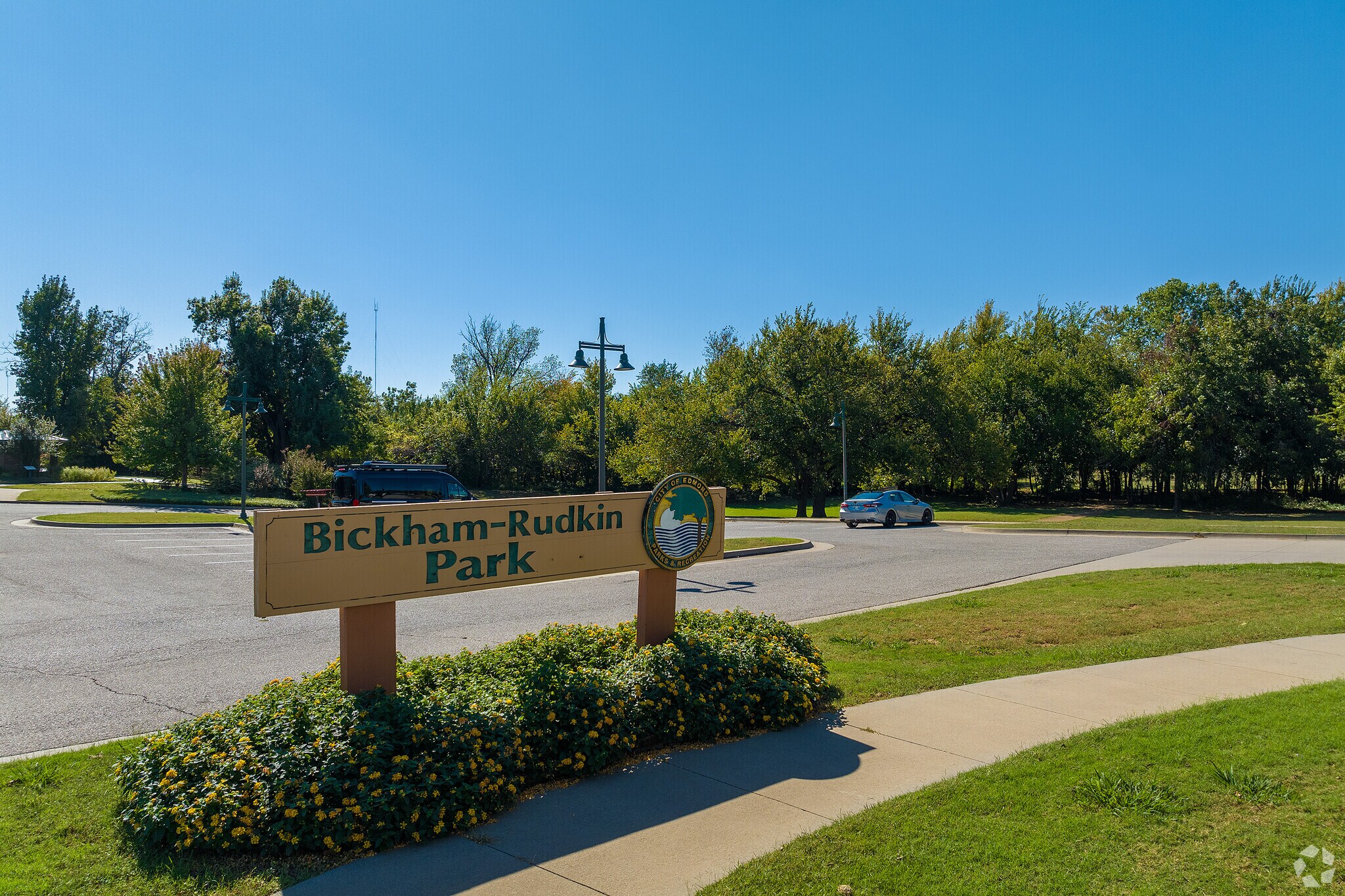 Bickham-Rudkin Park across from S Blvd. from Stonebridge has a fishing pond and walking paths.