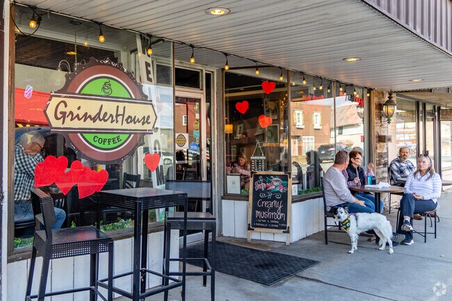 Grinder House offers a locally owned place for visitors to pick up fresh coffee.