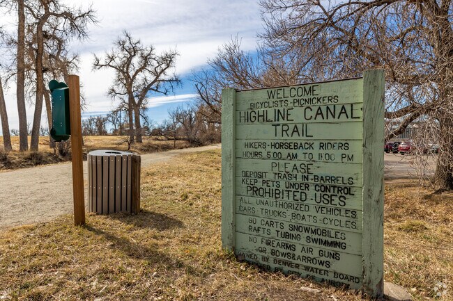 Expo Park is connected to the Highline Canal Trail.