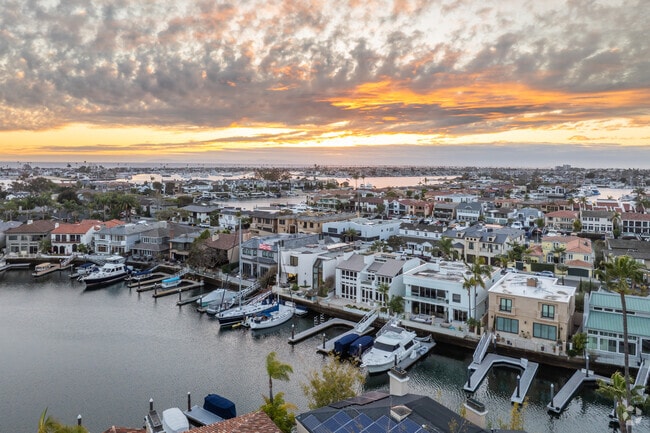 Most single-family homes in Bayview line up along the water, with many having private decks for yachts.