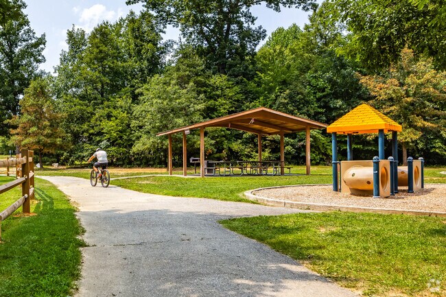 Fairland Recreation Park is popular among hikers and cyclists due to its miles of trails.