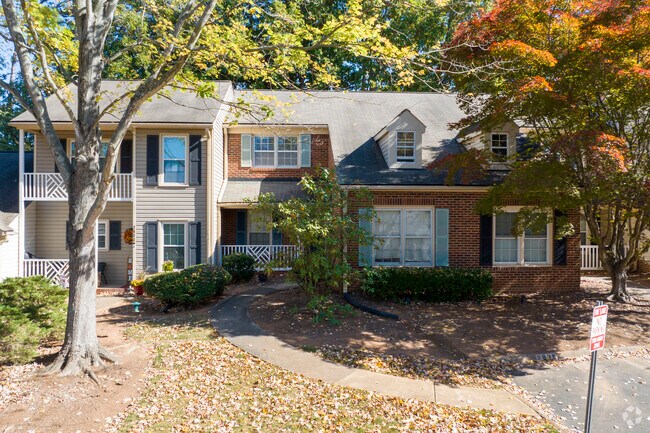 Hootstown features beautiful townhouse communities surrounded by shady trees.