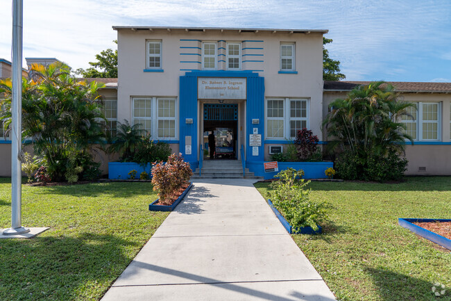 The Dr. Robert Ingram Elementary School main entrance.