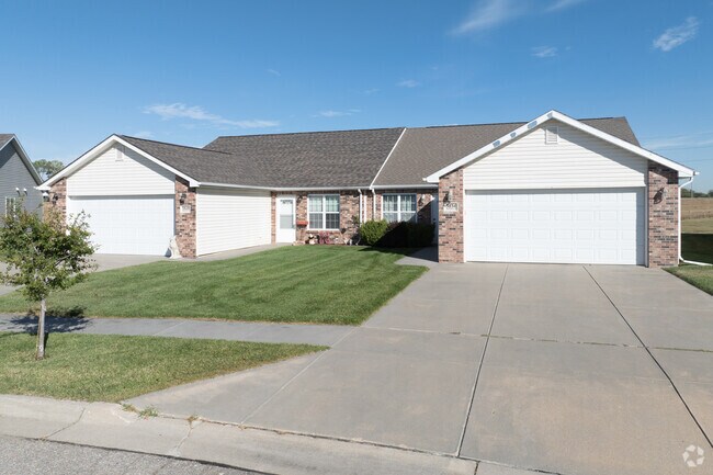 The attached homes only share one side of the house.