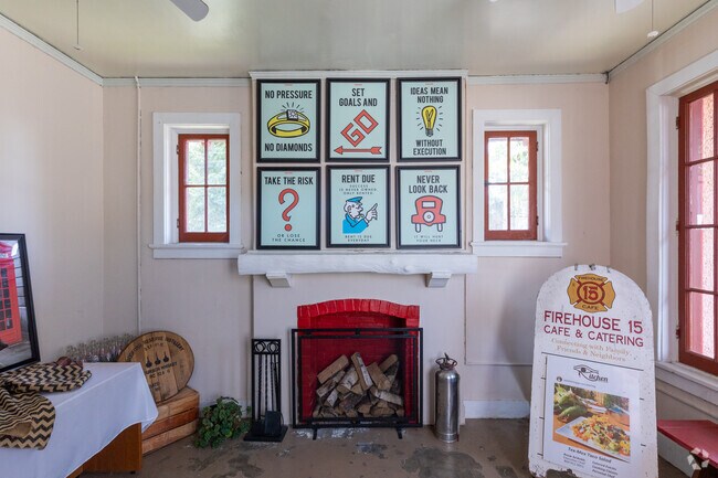 Firehouse 15 in Highland Park is an old firehouse that's been converted to a restaurant.