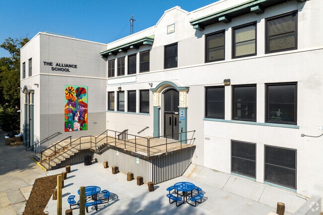 The Alliance School is located near the Triangle North neighborhood just off of Walnut St.