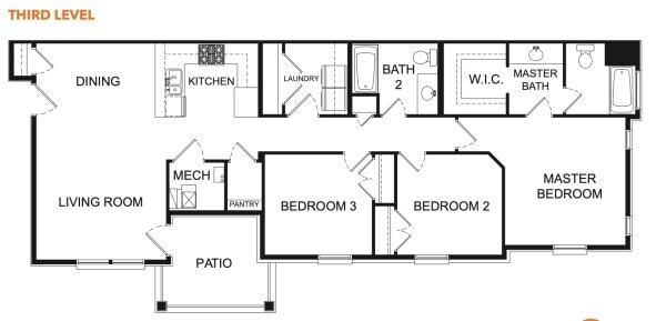 Condo A Third Level Floorplan