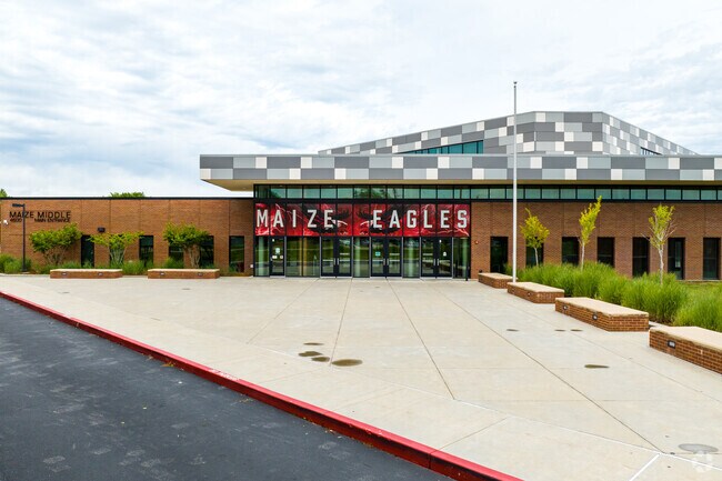 This is the main entrance to Maize Middle School.