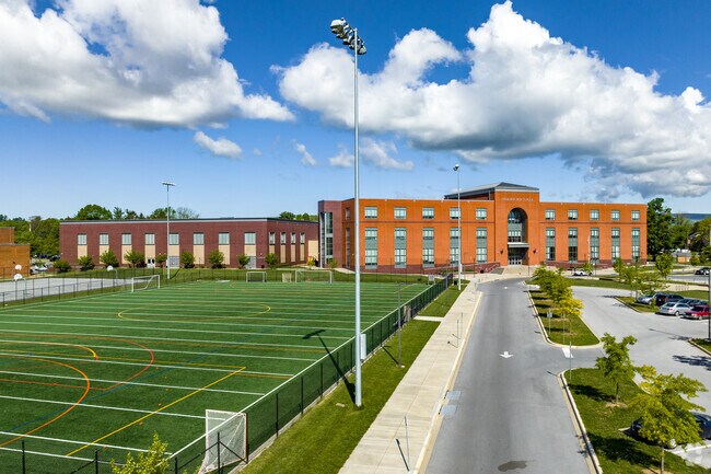 Frederick High School earns an A minus from Niche and offers dual enrollment courses with Frederick Community College.