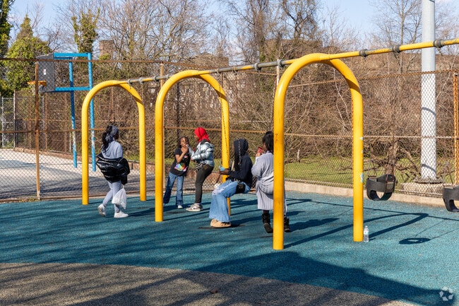 The swings at 12th & Cambria Playground always attract the kids.