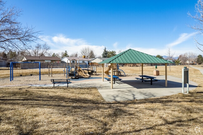 Trailside Park's playground and pavilion offer space for families to play.