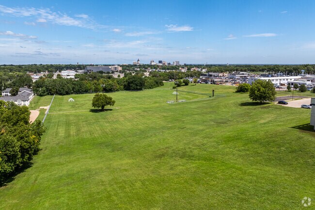 The Quinton Heights Sledding hill is so fun in the sinter and has a view of the city beyond.