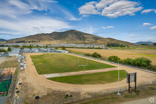 Football field located behind the campus of Temecula Preparatory School in Winchester.
