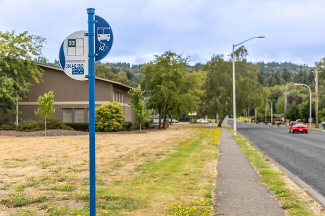 Bus routes stop along 38th Avenue and connects Mint Valley to the rest of Longview.