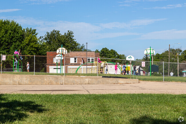 Kids have fun at recess at Highland Park Central Elementary School.