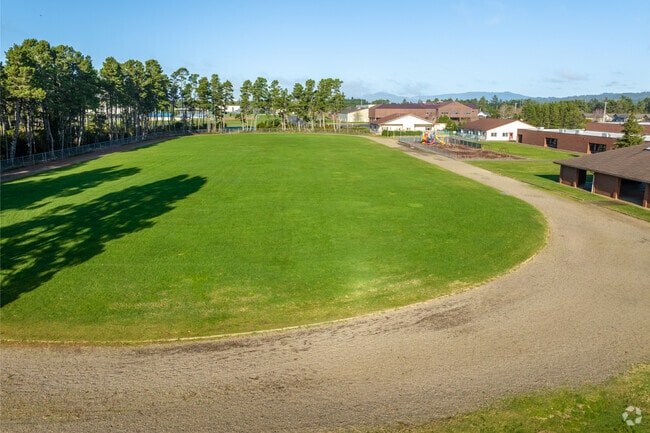 Siuslaw Elementary School has a track and large field for students to play on in Florence.