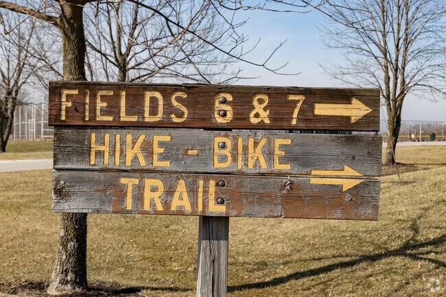 Burlington's England-Idlewild Park has over six miles of mountain biking trails.
