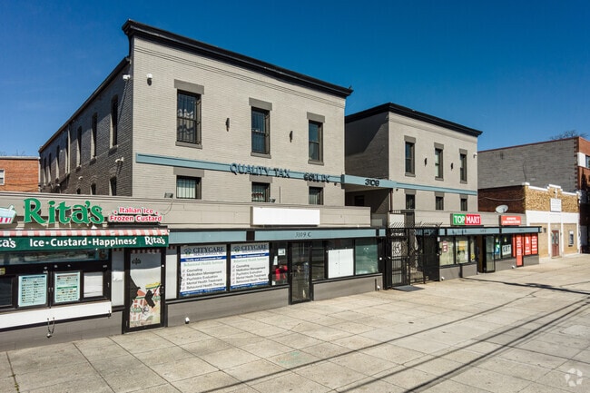A variety of retail and dining options are along Martin Luther King Jr. Ave in Congress Heights.