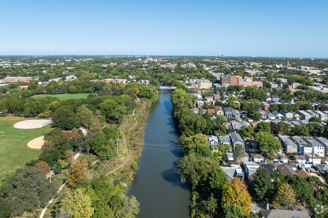 Horner Park is located along the North Branch of the Chicago River.
