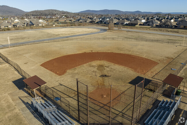 Baseball field of Goldsmith Schiffman Elementary in Owens Cross Roads Alabama.