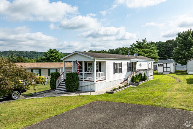 Manufactured homes in East Penn often feature a front porch.