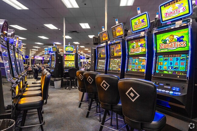 Hit the slot machines at Bingo World in Brooklyn Park.