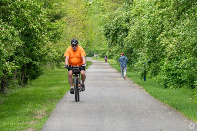 Terre Haute residents enjoy bike riding & walking on the National Rd Heritage Trail.
