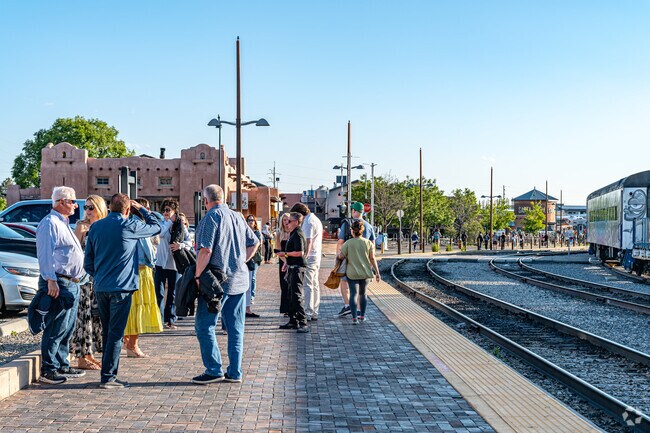 Near North offers convenient train access via Santa Fe Depot’s Rail Runner line.