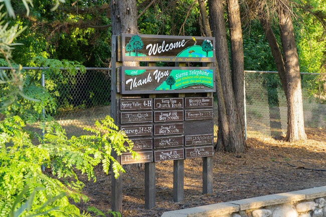 Oakhurst Community Park has several local sponsors to make it a great park for residents.
