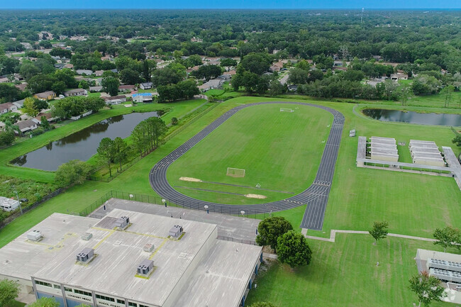 Lockhart Middle School has a large track and field on campus.
