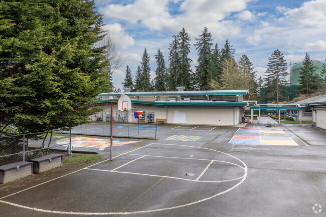 Moorlands Elementary School basketball court.
