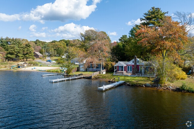 Many homes in Wales come with docks for your boat.