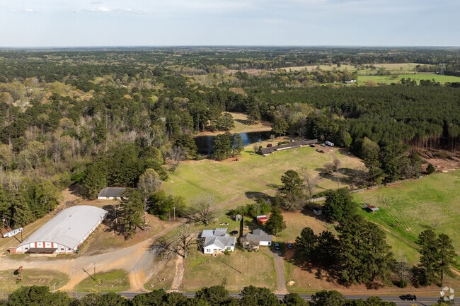 Extensive farmlands surround the city of Magnolia, Arkansas.