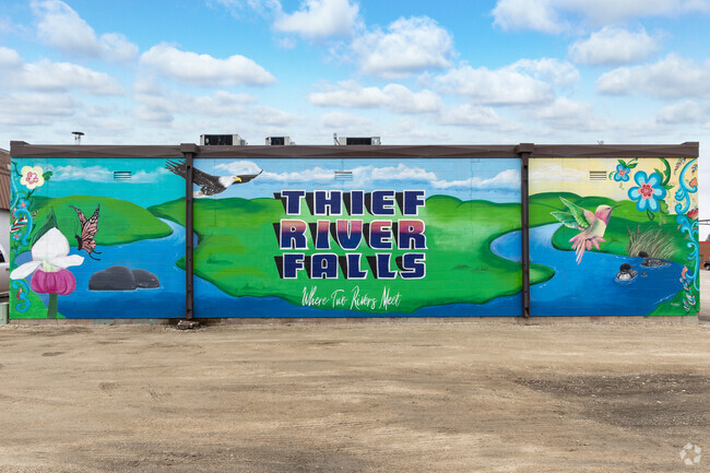 Thief River Falls has colorful murals on some of its buildings.