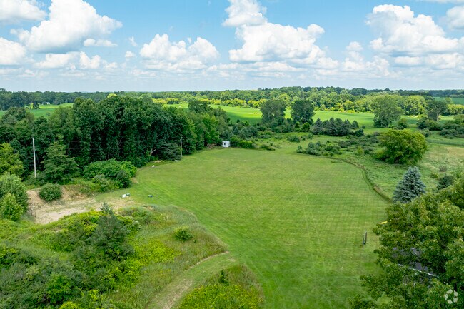 Open sports fields behind Loomis Park Baptist Academy.