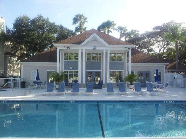 Back of clubhouse & pool.