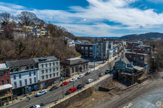 Historic buildings line the streets of downtown Phillipsburg.