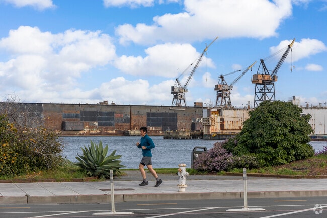 Dogpatch's iconic cranes and old factories are the heart of its charm.