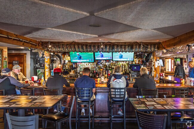 Stop by The Woodcellar Bar & Grill in Soda Creek for a beer and a bite.
