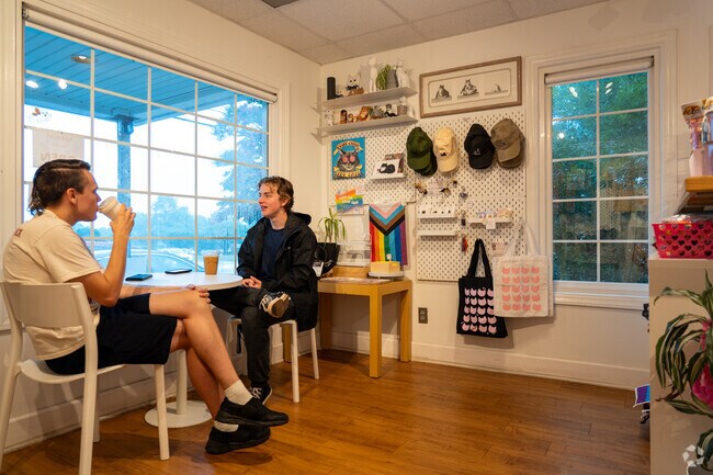 Caraleigh residents enjoy coffee and conversation and even kitties at Purr Cup Cafe.