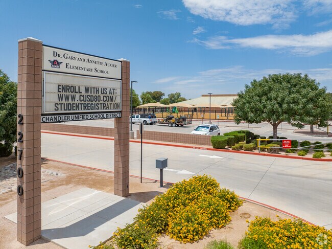 Dr. Gary and Annette Auxier Elementary School near Chandler Heights Citrus offers a welcoming campus where young students grow through creativity, learning, and community spirit.