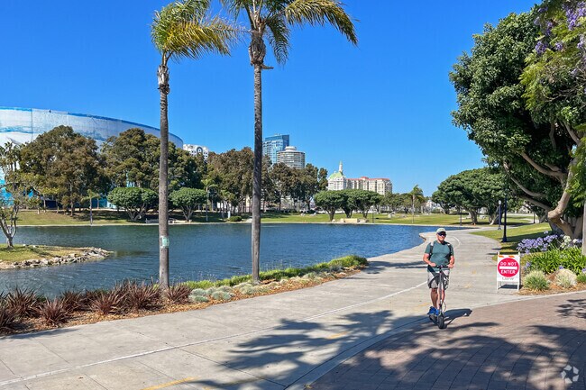 Enjoy a walk or scoot around Rainbow Lagoon Park.