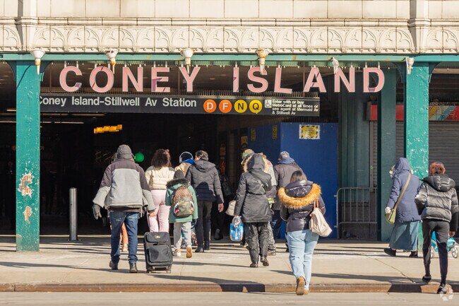 Coney Island station is always very busy.