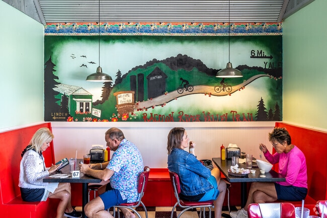 Panora residents enjoy casual lunch and dinner at Pedal-In, a hot spot along the bike trail.