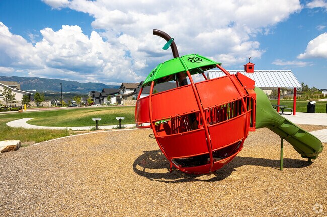 Kids can have playing on the uniquely designed playground at Apple Park.