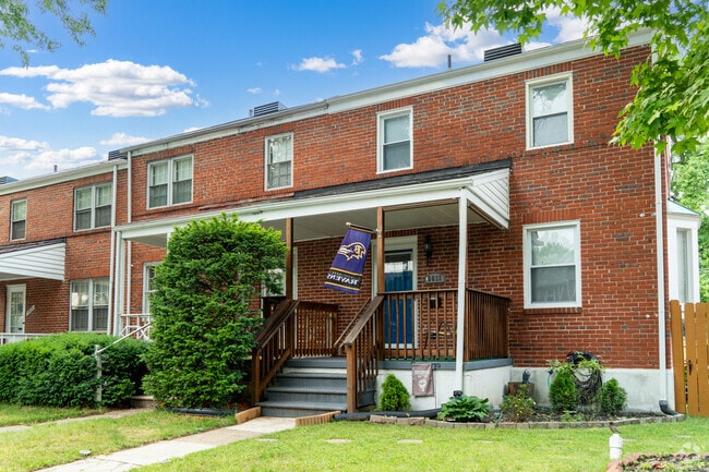 Brick rowhomes are the most common home in Woodbourne Heights.