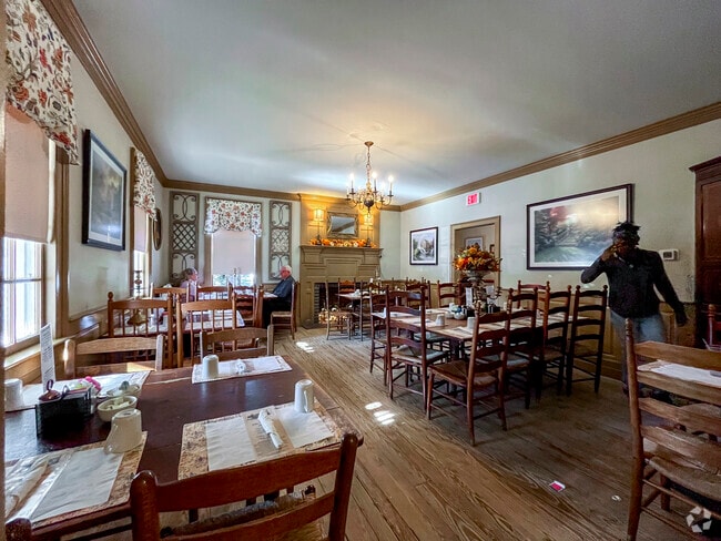 Greensprings lets visitors eat inside the original Old Chickahominy House restaurant.