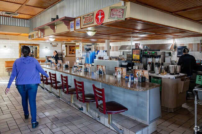 The General Cafe & Grill in East Delano offers booth and counter seating.